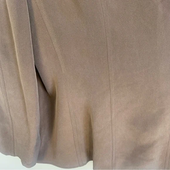 Jones New York 100% Silk Blazer Jacket Mocha Brown - Picture 9 of 12